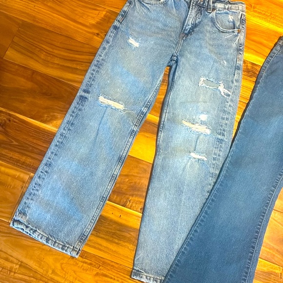 Forever 21 Kids Denim Jeans Trio - Blue, Light Blue, White (1 NEW) - Picture 15 of 17